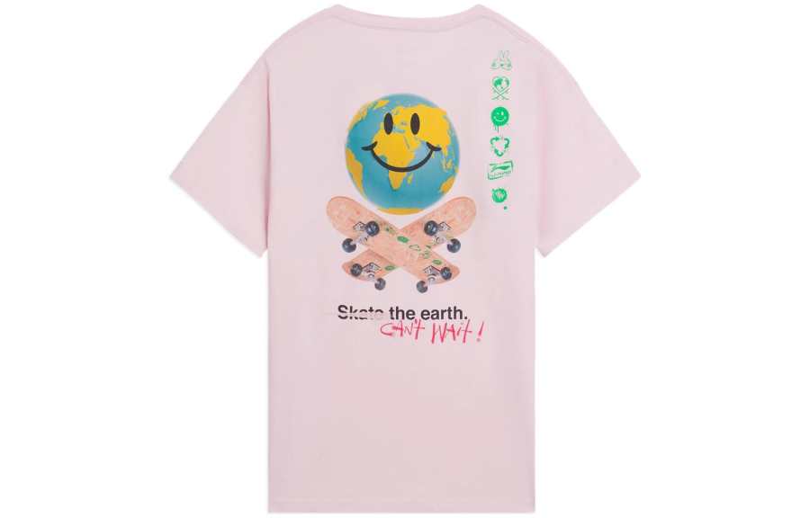 Li-Ning Li Ning x OG_SLICK Skateboard SS22 T Shirt Unisex Pink