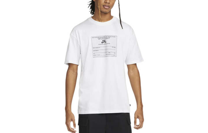 Nike Nike T Shirts Men's White Crew Neck Moderate Straight Fit