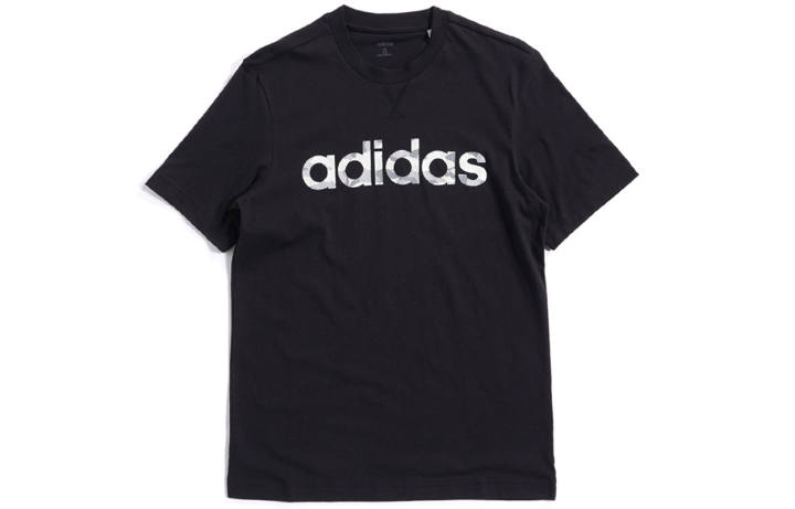 Adidas Adidas T Shirts Men's Black Crew Neck Moderate Straight Fit
