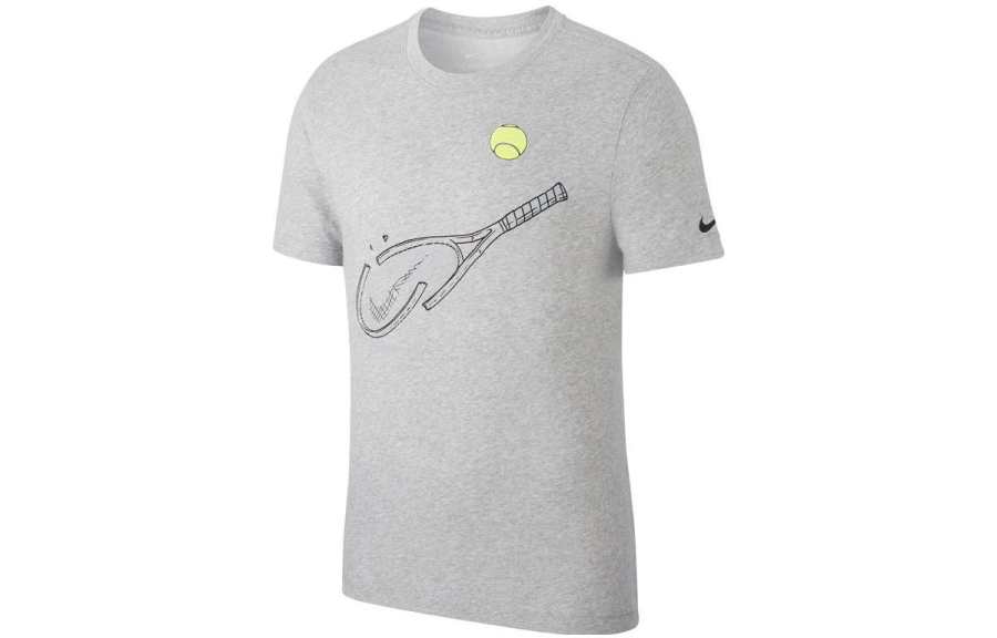 Nike Nike T Shirts Men's Dark Gray Crew Neck Moderate Straight Fit