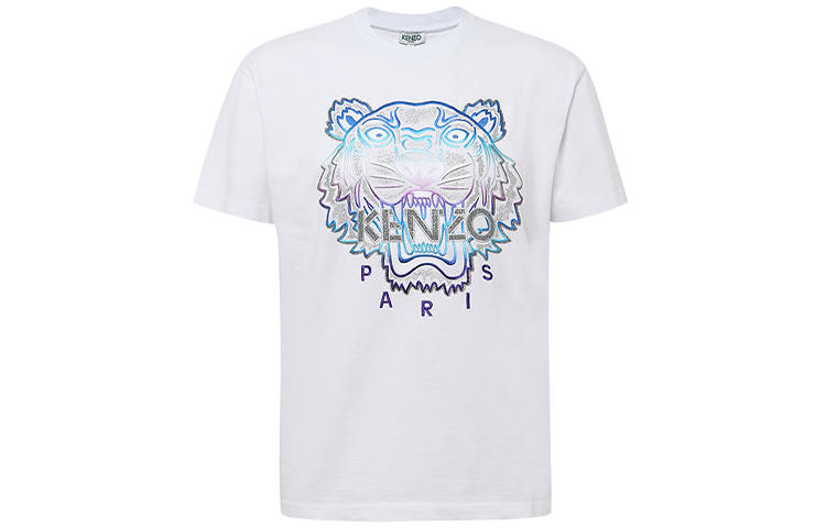 KENZO T Shirts Men's White Crew Neck Moderate Straight Fit