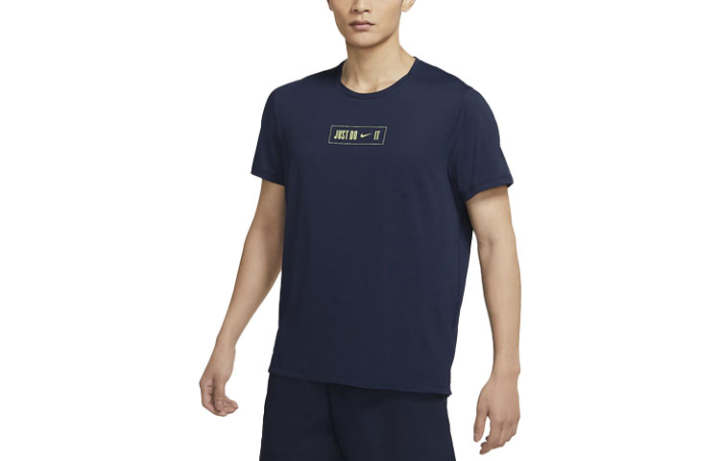 Nike Nike T Shirts Men's Blue Crew Neck Moderate