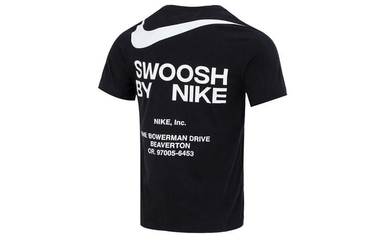 Nike Nike Sportswear Big Swoosh Running Gym Cotton T-Shirt Black