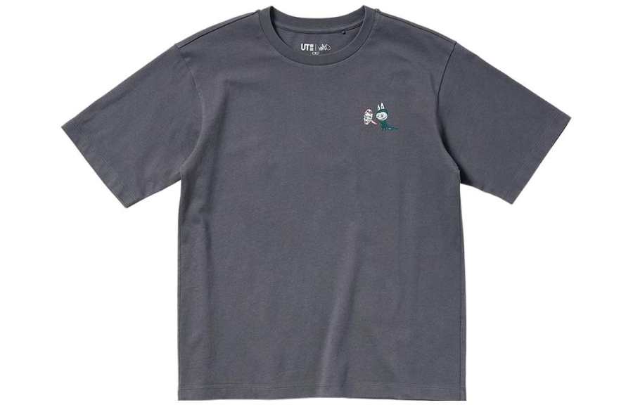 UNIQLO x POP MART T Shirt Unisex Dark Gray