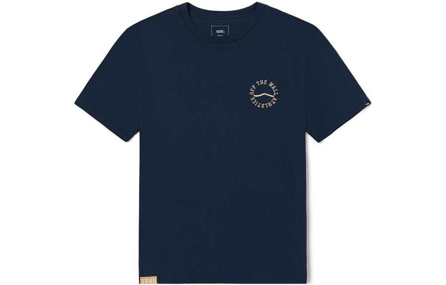 Vans Vans T Shirts Unisex Dark Blue Crew Neck Moderate