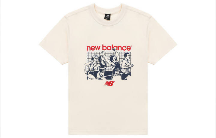 New Balance New Balance Drop Shoulder Sleeve T Shirt Men's Ivory