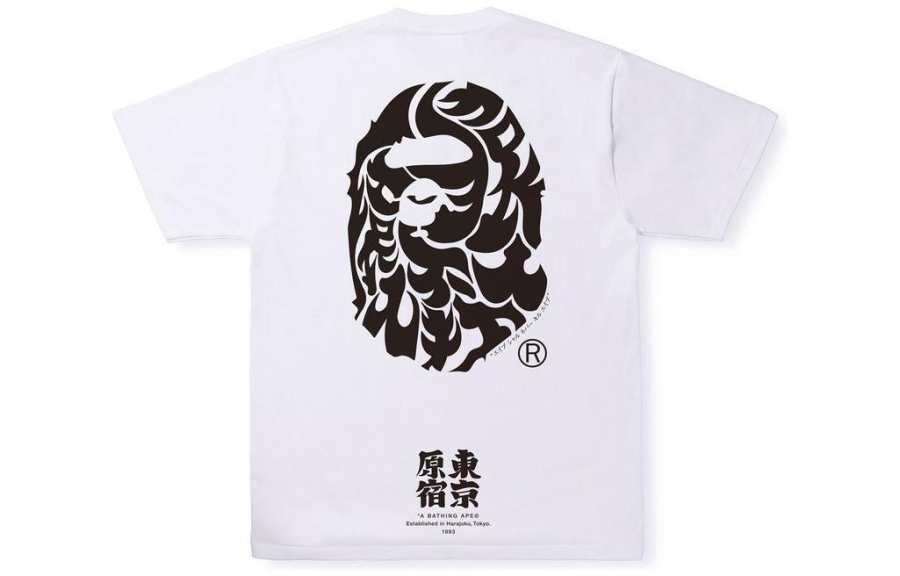 A BATHING APE Bape Japan Culture Kanji Ape Head Tee T Shirt Unisex