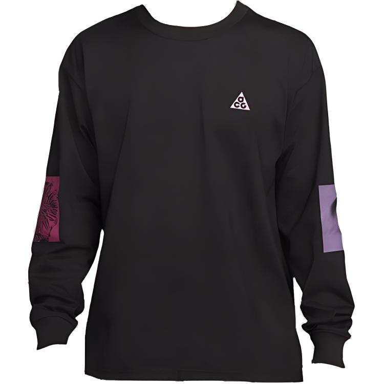 Nike Nike ACG T Shirts Men's Black Crew Neck Moderate Straight Fit