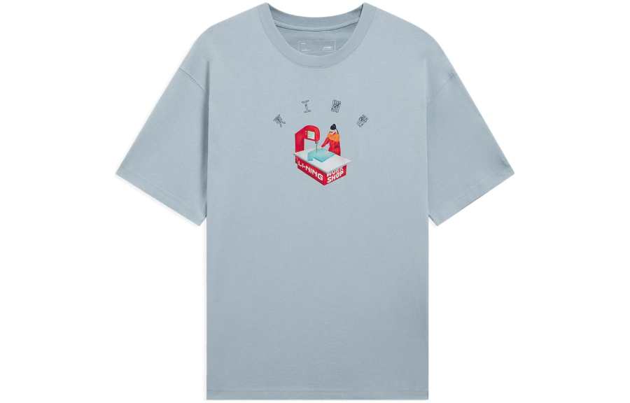 Li-Ning Li Ning Sports Life Collection Summer T Shirt Men's Blue