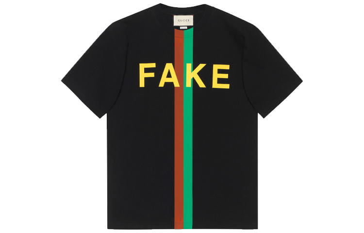 GUCCI 【Previous Season】Fake/Not print organic-cotton T-shirt