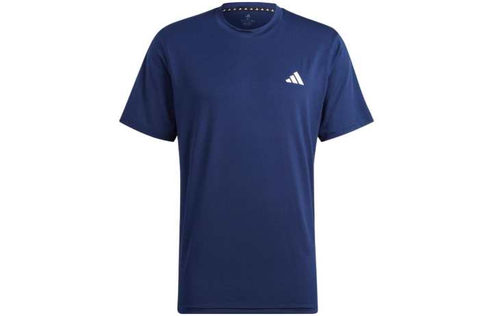Adidas Adidas T Shirts Men's Dark Blue Crew Neck Moderate Straight Fit