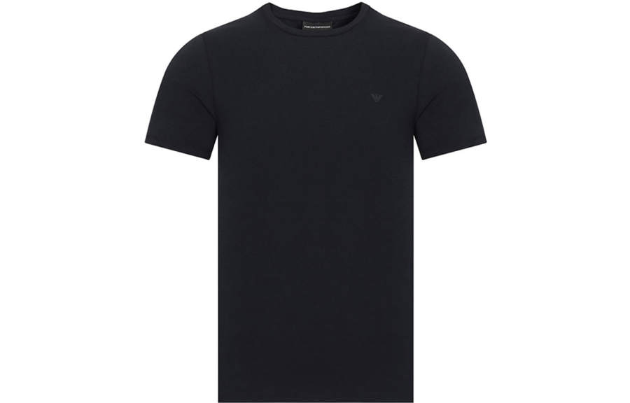 EMPORIO ARMANI T Shirts Men's Dark Blue Crew Neck Moderate