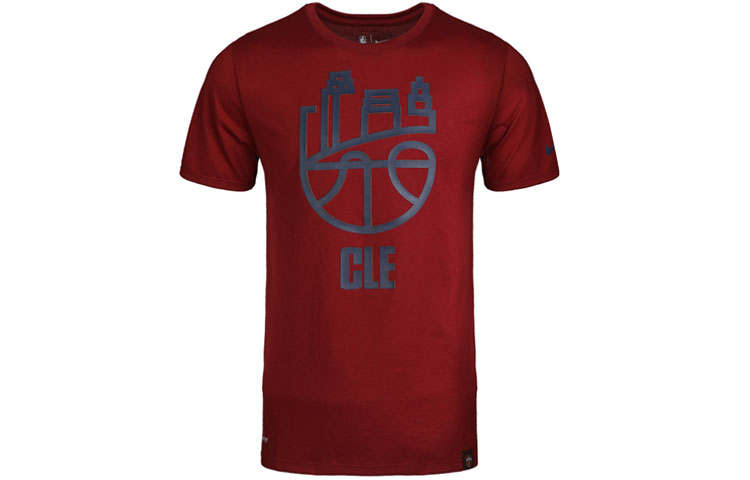 Nike Nike T Shirts Men's Red Crew Neck Moderate Straight Fit