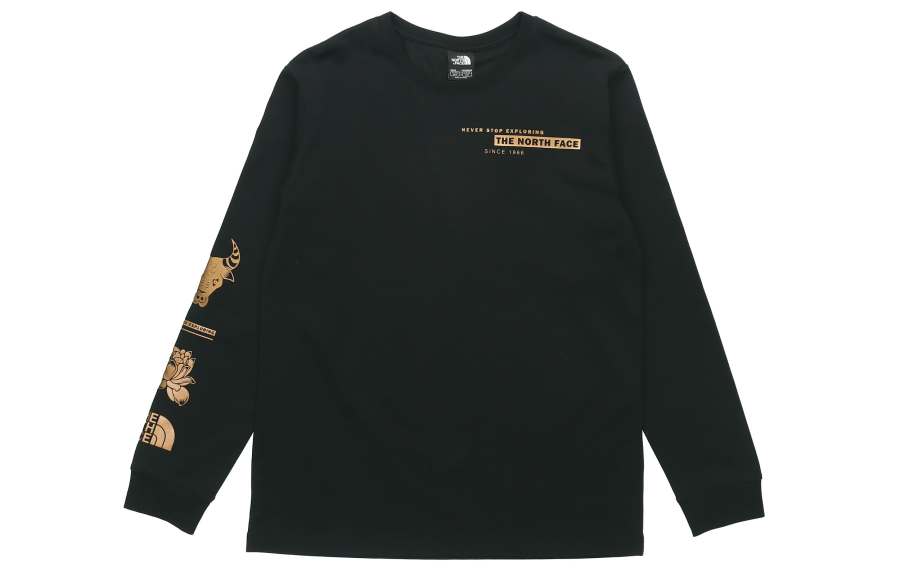 THE NORTH FACE T Shirts Unisex Black Crew Neck Moderate Straight Fit