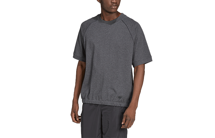 Adidas Adidas T Shirts Men's Dark Gray Crew Neck Moderate Straight Fit