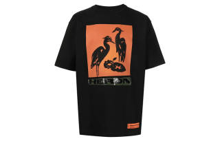 HERON PRESTON T Shirts Men's Black Crew Neck Moderate Straight Fit