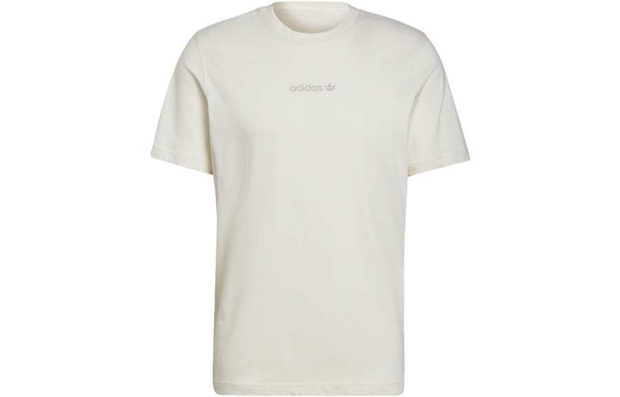 Adidas Originals T Shirts Men's White Crew Neck Moderate Straight Fit