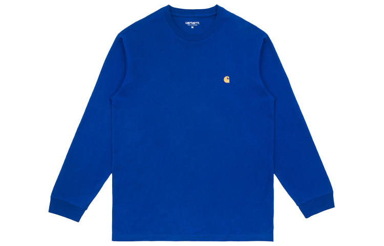 Carhartt WIP T Shirts Men's Blue Crew Neck Moderate Straight Fit