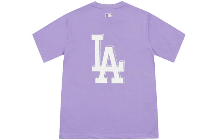 MLB Los Angeles Dodgers T Shirts Unisex Purple Crew Neck Moderate Straight Fit