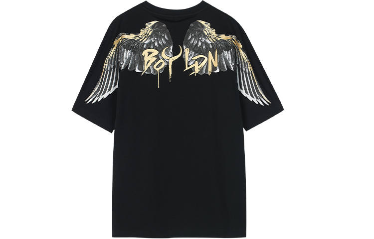 Boy London T Shirts Unisex Black Crew Neck Moderate Straight Fit