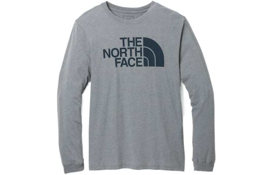 THE NORTH FACE T Shirts Men's Medium Gray Crew Neck Moderate