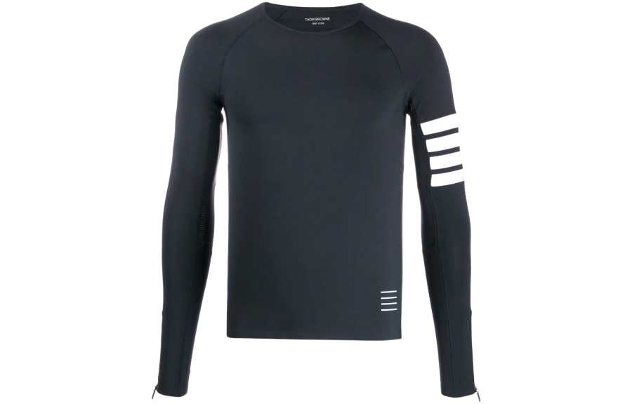 THOM BROWNE THOM BROWNE Interlock 4-Bar Stripe Crewneck T-Shirt