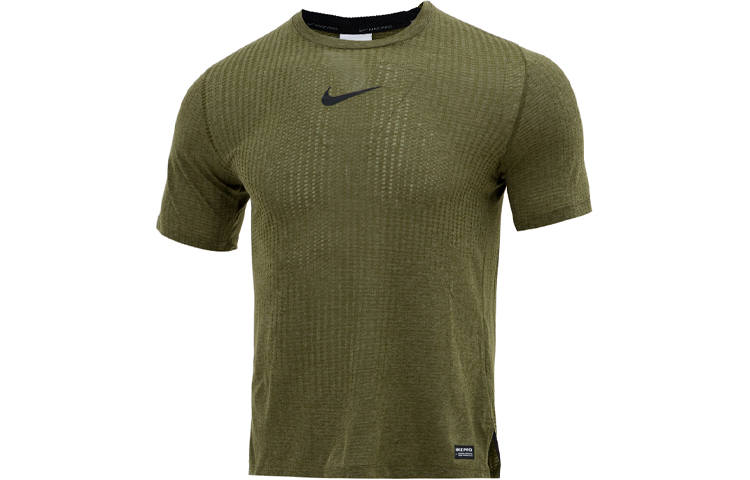 Nike Nike T Shirts Men's Green Crew Neck Moderate Straight Fit