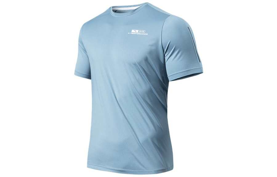 ANTA Life Collection T Shirts Men's Wall Gray Crew Neck Moderate