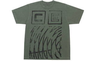 Cav Empt T Shirts Men's Green Crew Neck Moderate Straight Fit