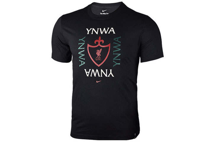 Nike Nike T Shirts Men's Black Crew Neck Moderate Straight Fit