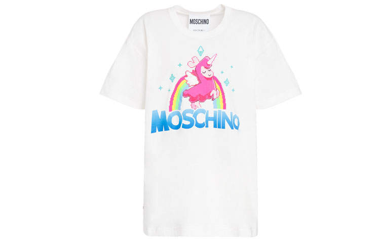 MOSCHINO T Shirts Unisex Crew Neck Moderate Straight Fit