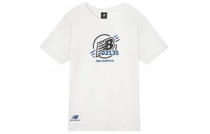 New Balance New Balance T Shirts Men's White Crew Neck Moderate