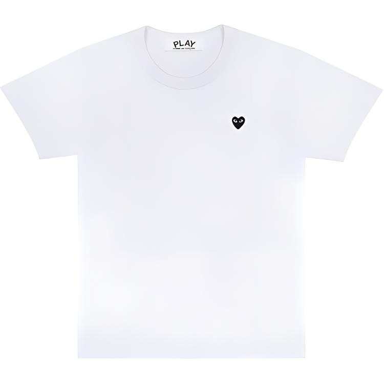 CDG Play T Shirts Men's Crew Neck Moderate Straight Fit