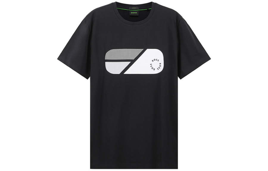 HUGO BOSS T Shirts Men's Black Crew Neck Moderate Straight Fit