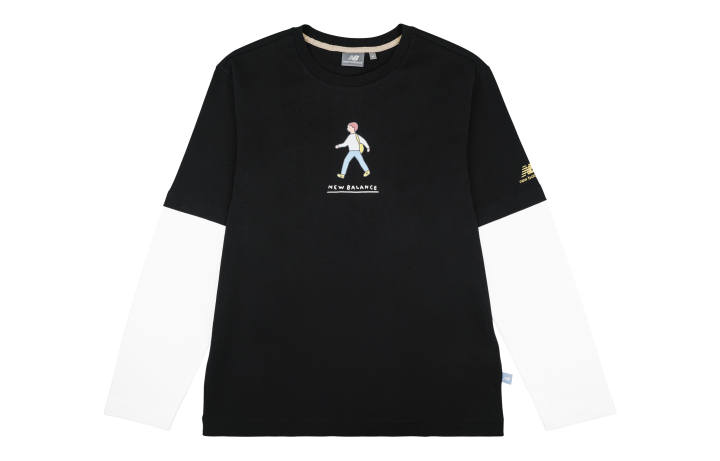 New Balance New Balance x Zero Pe Zero Set in Sleeve T Shirt Unisex Black