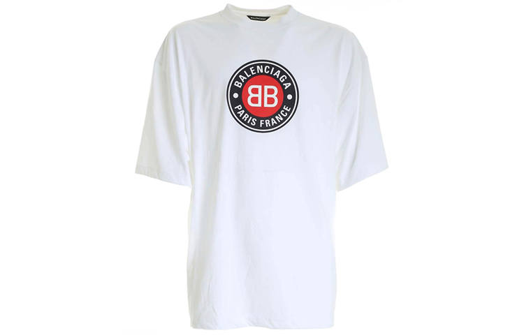 Balenciaga T Shirt Loose Fit Men's White