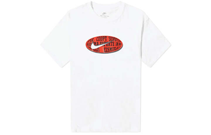 Nike Nike T Shirts Men's White Crew Neck Moderate Straight Fit