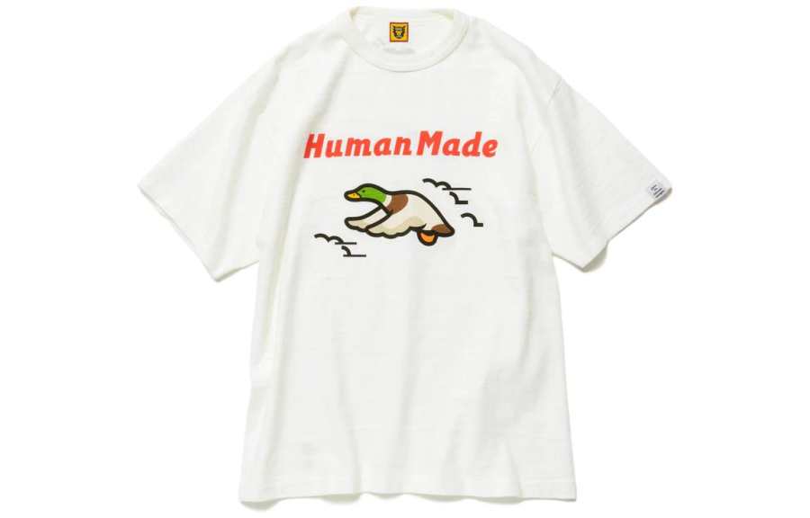 HUMAN MADE T Shirts Unisex Crew Neck Moderate Straight Fit