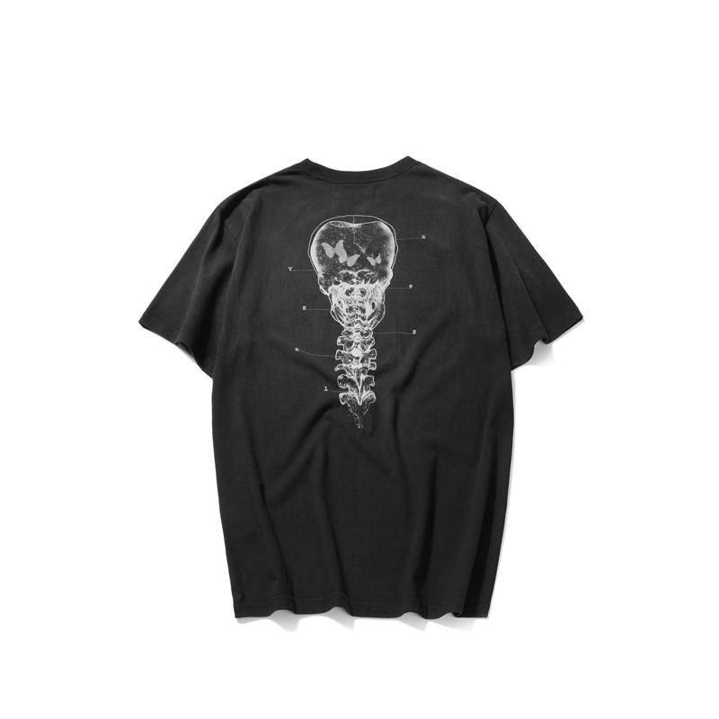 XVESSEL T Shirts Unisex Black Crew Neck Moderate Straight Fit