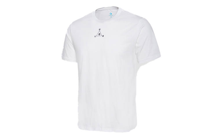 Converse T Shirts Men's White Crew Neck Moderate Straight Fit