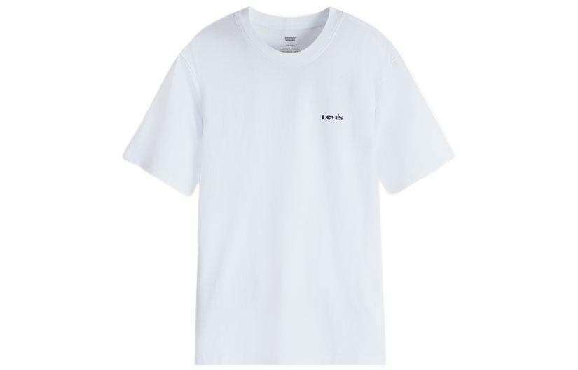 Levis T Shirts Men's White Crew Neck Moderate Straight Fit