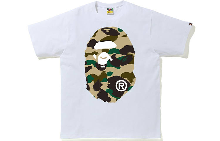 A BATHING APE Bape Sta Camo Big Ape Head Tee