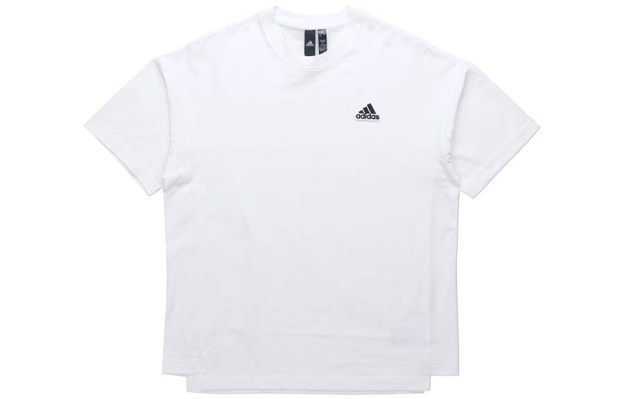 Adidas Adidas T Shirts Men's White Crew Neck Moderate Straight Fit