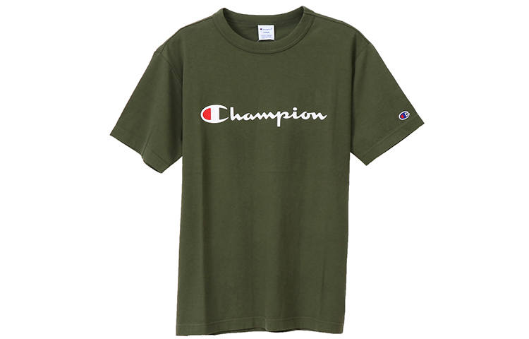 Champion T Shirt Japan Version Unisex Army Green