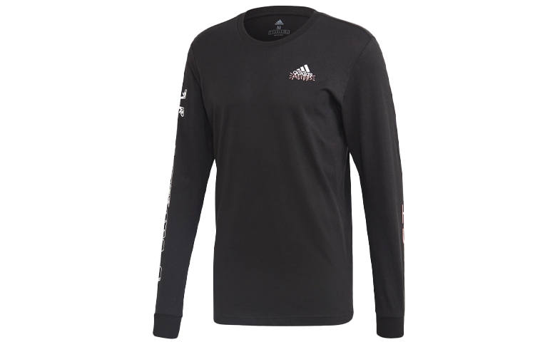 Adidas Adidas T Shirts Men's Black Crew Neck Moderate Straight Fit