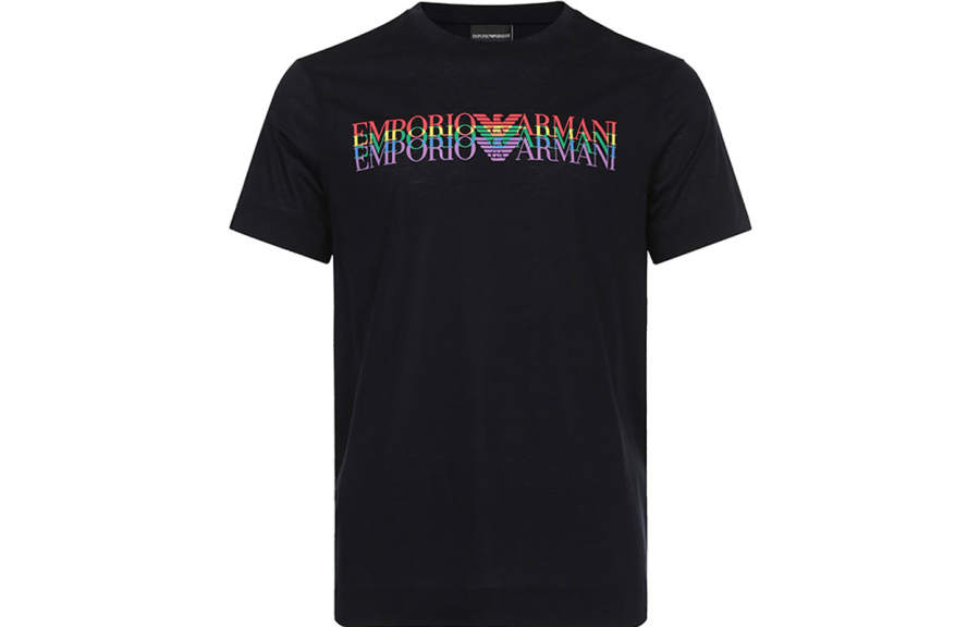 EMPORIO ARMANI T Shirts Men's Dark Blue Moderate