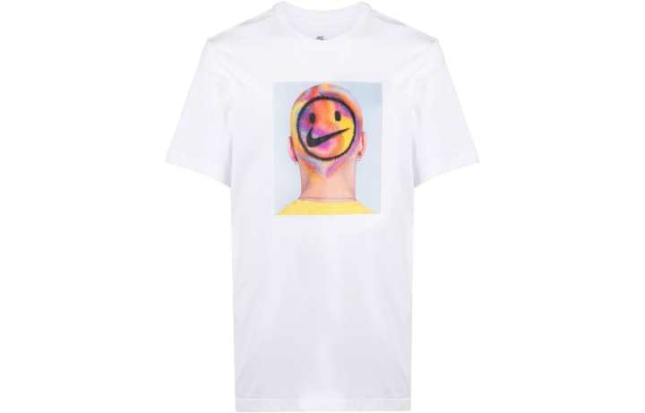 Nike Nike T Shirts Men's White Crew Neck Moderate Straight Fit