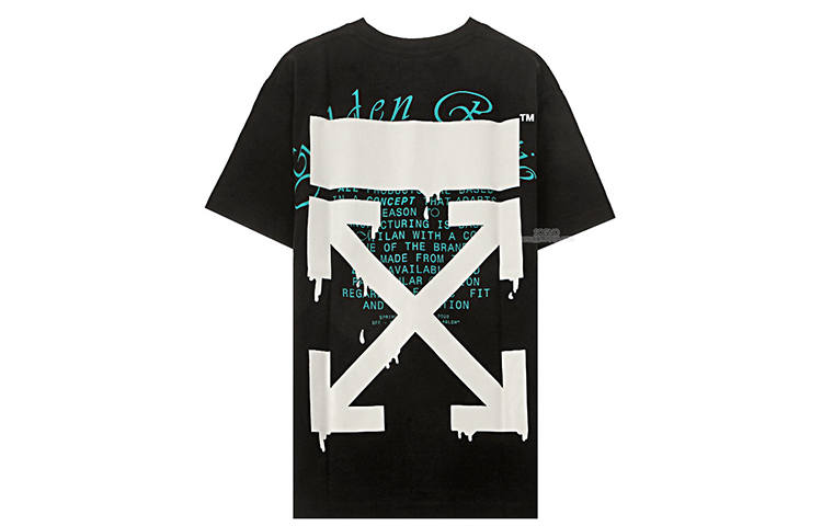 OFF-WHITE OFF WHITE Dripping Arrows Short Sleeve Over T Shirt 'Black'