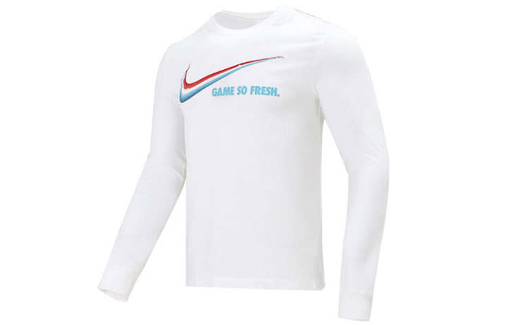 Nike Nike T Shirts Men's White Crew Neck Moderate Straight Fit