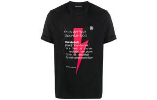 Neil Barrett T Shirts Men's Black Crew Neck Moderate Straight Fit